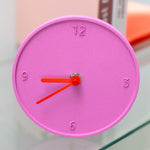 Round Minimal Mantel Clock | Dusty Pink