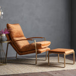 Fabien Upholstered Footstool | Ochre/Gold