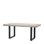 Outdoor Taranto 6 Seater Dining Table | Black & Grey
