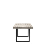 Outdoor Taranto 6 Seater Dining Table | Black & Grey