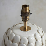 Layered Leaf Table Lamp Base | Ivory | Small