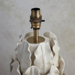 Layered Leaf Table Lamp Base | Ivory | Large