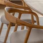 Madrid Upholstered Mid-Century Scandi Dining Chairs | Natural | Set of 2
