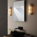 Newham Double Bathroom Wall Light | Chrome/Frosted