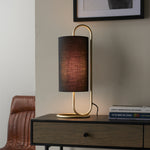 Klip Floating Cylinder Table Lamp | Antique Brass/Black