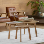 Madrid Mid-Century Scandi Nesting Coffee Tables | Natural | Set of 2