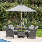 Outdoor Vazzano Parasol | Grey | 3m