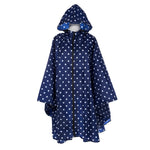 Aqua Waterproof Polka Dot Poncho | Blue