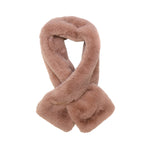 Women's Faux Fur Pull Through Scarf | Powder Pink