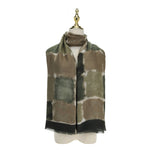 Women's Patchwork Print Scarf | Green