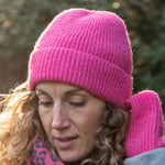 Women's Winter Beanie Hat | Rose Pink