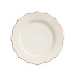 Carmine Scalloped Dinner Plate