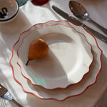 Carmine Scalloped Dinner Plate