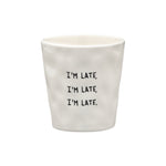 Ceramic 'I'm Late' Coffee Cup | Alice in Wonderland Collection