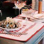 Cotton 'Réservé' Placemat | Red & White
