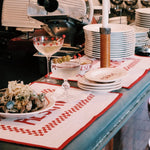 Cotton 'Réservé' Placemat | Red & White