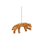Festive Leopard Hanging Christmas Tree Decoration