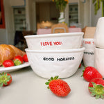 'I Love You' Ceramic Bowl | White
