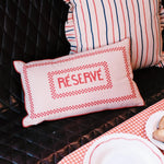 Réservé' Cushion | Red & Cream | 50x30cm