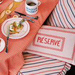 Réservé' Cushion | Red & Cream | 50x30cm