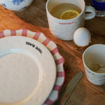 Scalloped Ceramic Breakfast Plate | Pink