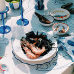 Scalloped Ceramic Dinner Plate | Marine Blue | 26.5cm