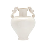 Stoneware Seahorse Vase | White | 36cm