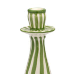 Unity Stripe Candle Holder | Green & White
