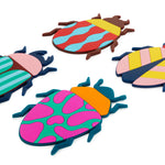 Beetle-Shaped Coasters | Set of 4