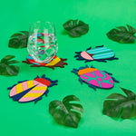 Beetle-Shaped Coasters | Set of 4