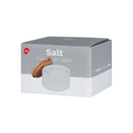 Ceramic Salt Cellar with Bamboo Lid | White