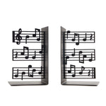 Metal Bookends | Musical Notes | Set of 2