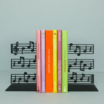 Metal Bookends | Musical Notes | Set of 2
