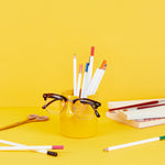 Nosey Buddy Stationery & Glasses Holder | Mustard
