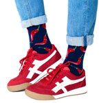 Men's Hot Chilli Pepper Socks | Red & Blue