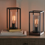 Caleb Industrial Table Lamp | Sand Black/Bronze Patina