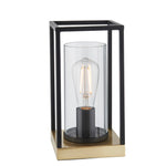 Caleb Industrial Table Lamp | Sand Black/Satin Brass