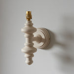 Carnaby Spindle Wall Light Fitting | Almond White