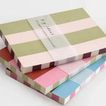 A6 Softcover Stripe Notebook | Pink & Green