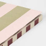A6 Softcover Stripe Notebook | Pink & Green