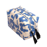 Blue Floral Double Zip Wash Bag