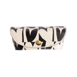 Checkmate Hearts Flap Glasses Case | Monochrome