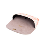 Coral Hearts Flap Glasses Case