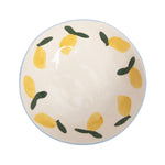 Lemons Stoneware Bowl | Blue | 18cm