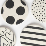 Mixed Print Coasters | Monochrome | Set of 4