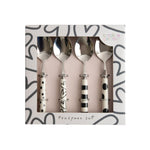 Mixed Print Teaspoons | Monochrome | Set of 4