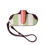 Silk Stripe Glasses Case | Pink & Green