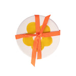 Stoneware Flower Coasters | Multicolour | Set of 4