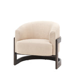 Cercola Curved Boucle Armchair | Cream