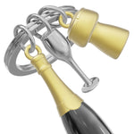 3D Champagne Bottle Keyring